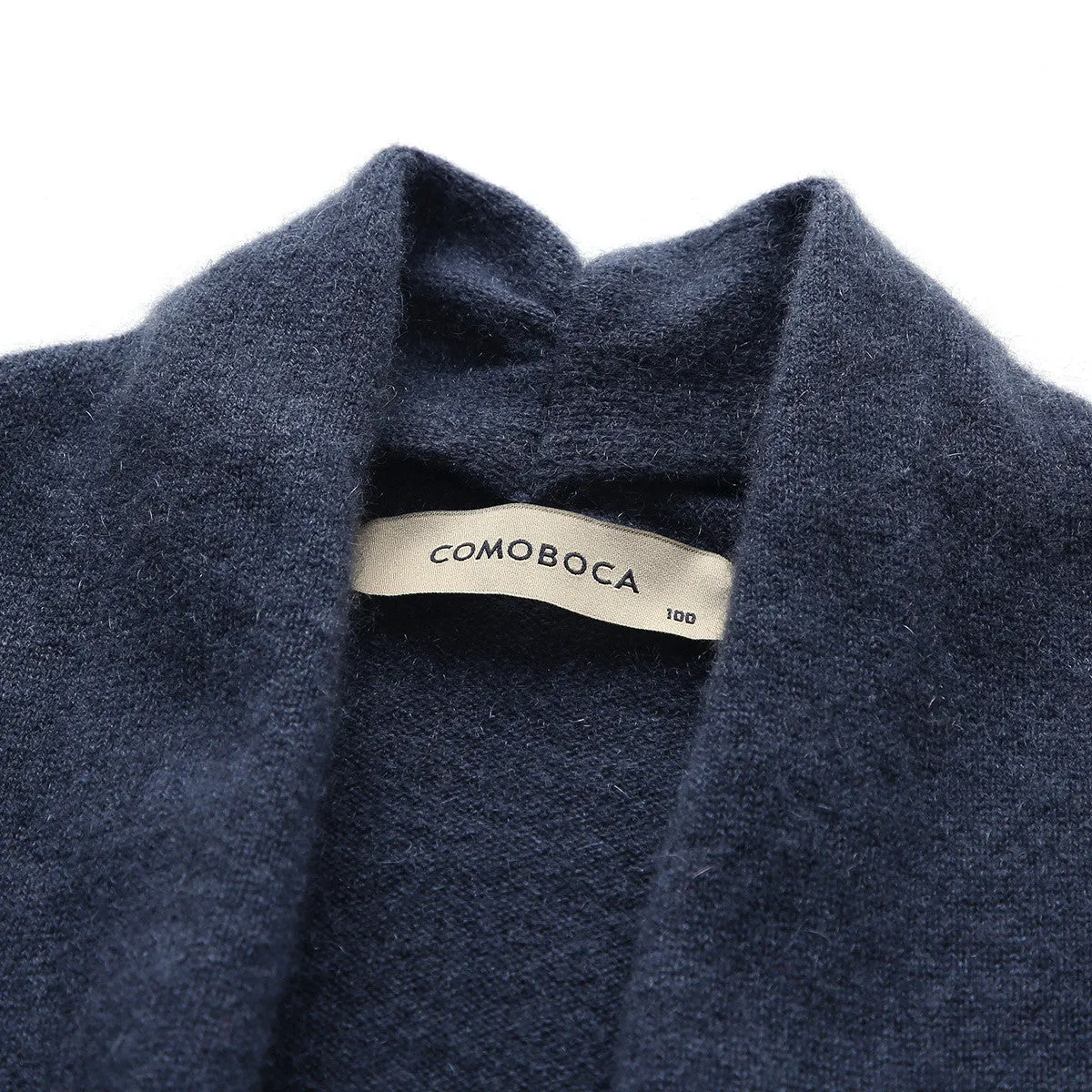 100% Cashmere Cardigan Leather Buckle Knitted Coat