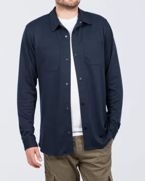 2t Ezra Tall Jersey Shacket (navy)