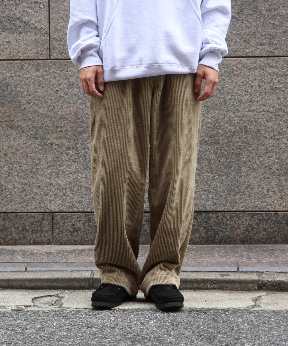 2TUCK CORDUROY PANTS "GRAYGE"