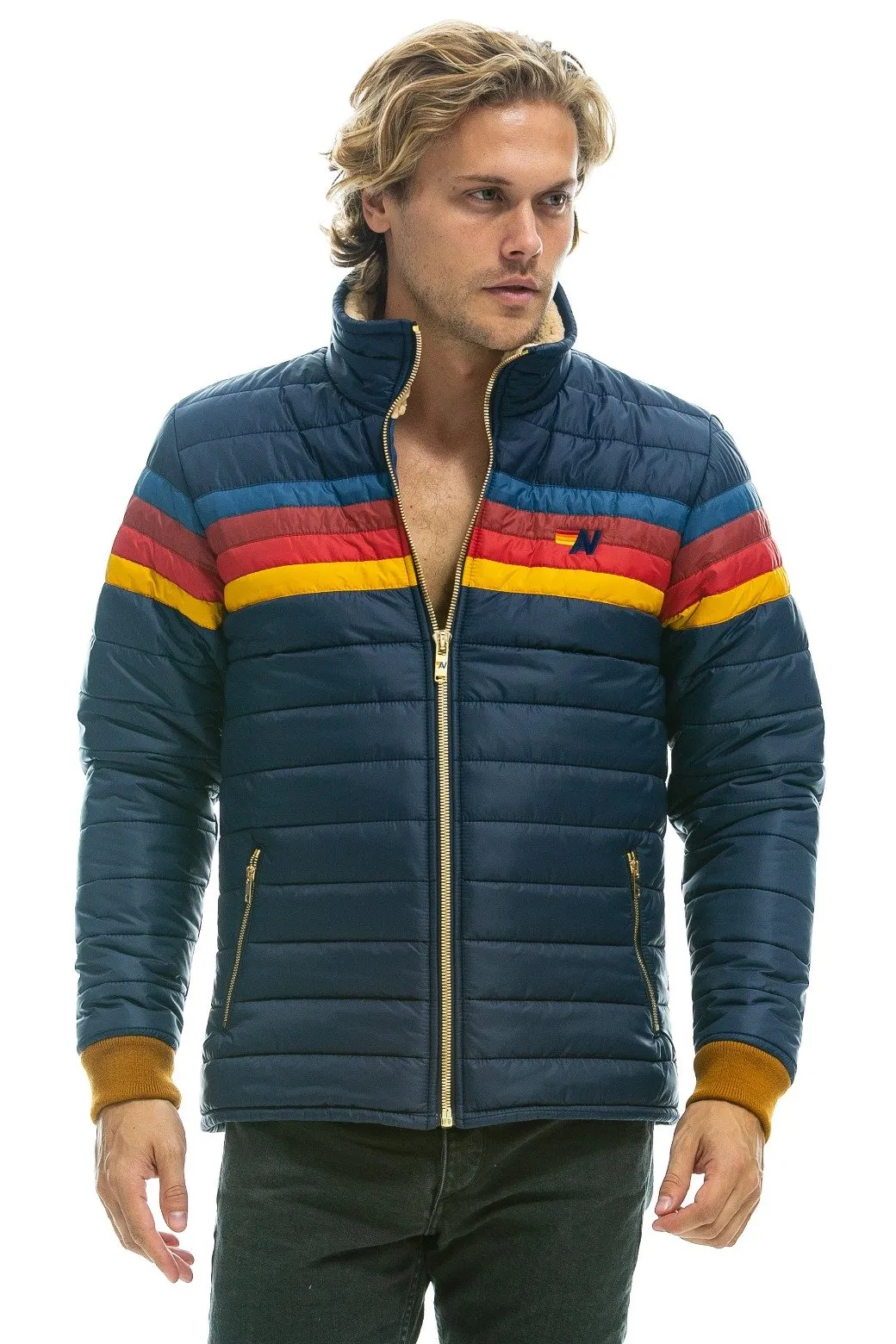 4 STRIPE JACKET -  NAVY