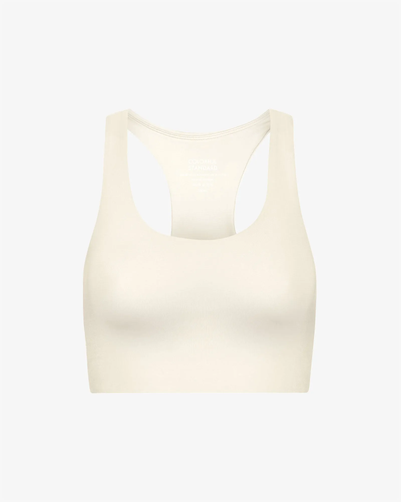 Active Cropped Bra - Ivory White