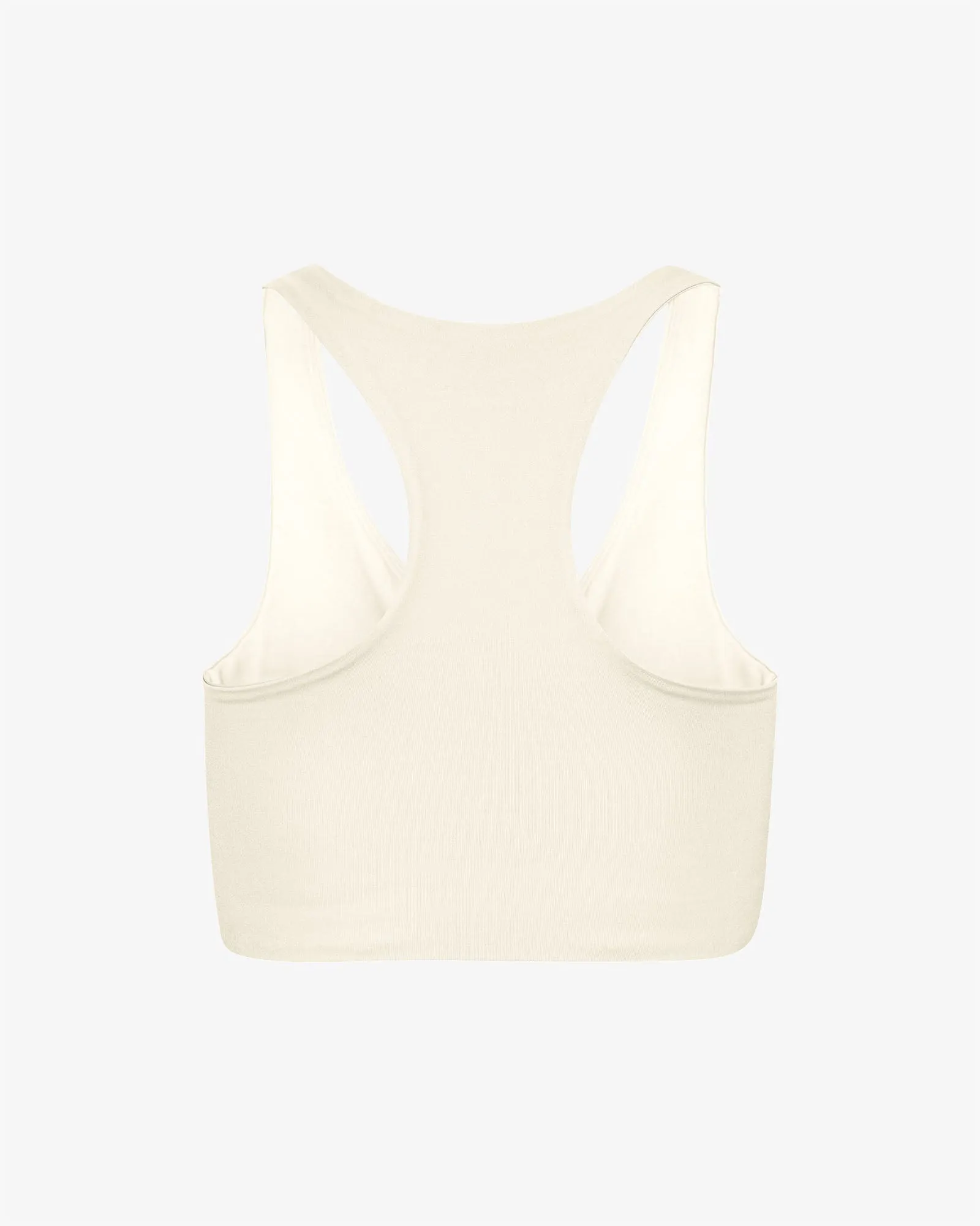 Active Cropped Bra - Ivory White