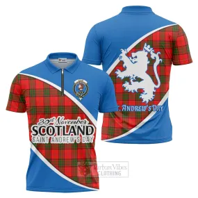 Adair Family Crest Tartan Zipper Polo Shirt Celebrate Saint Andrew's Day in Style