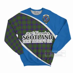 Adam Family Crest Tartan Sweatshirt Celebrate Saint Andrew's Day in Style