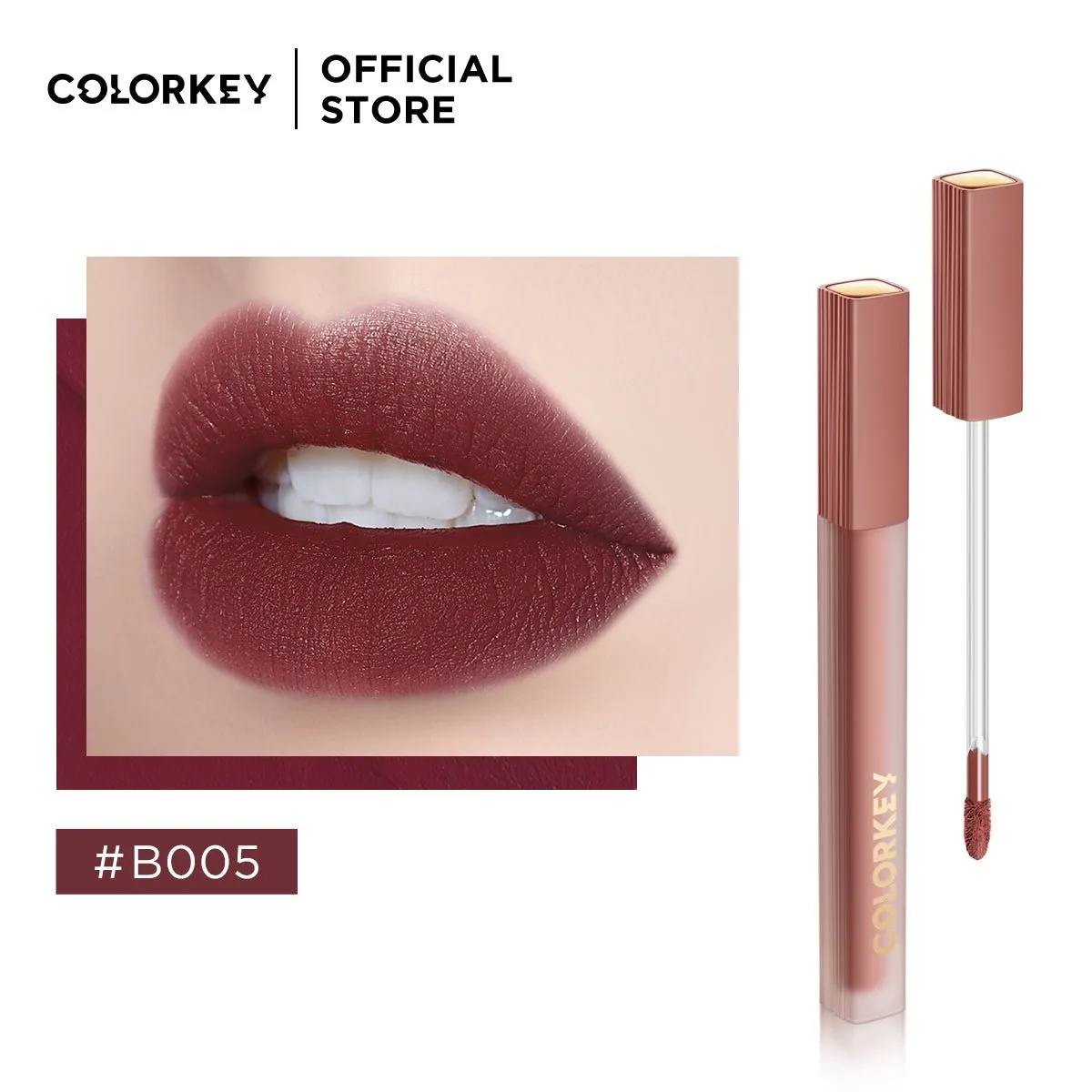 Airy Lip Gloss Super Matte Series B005 Brown