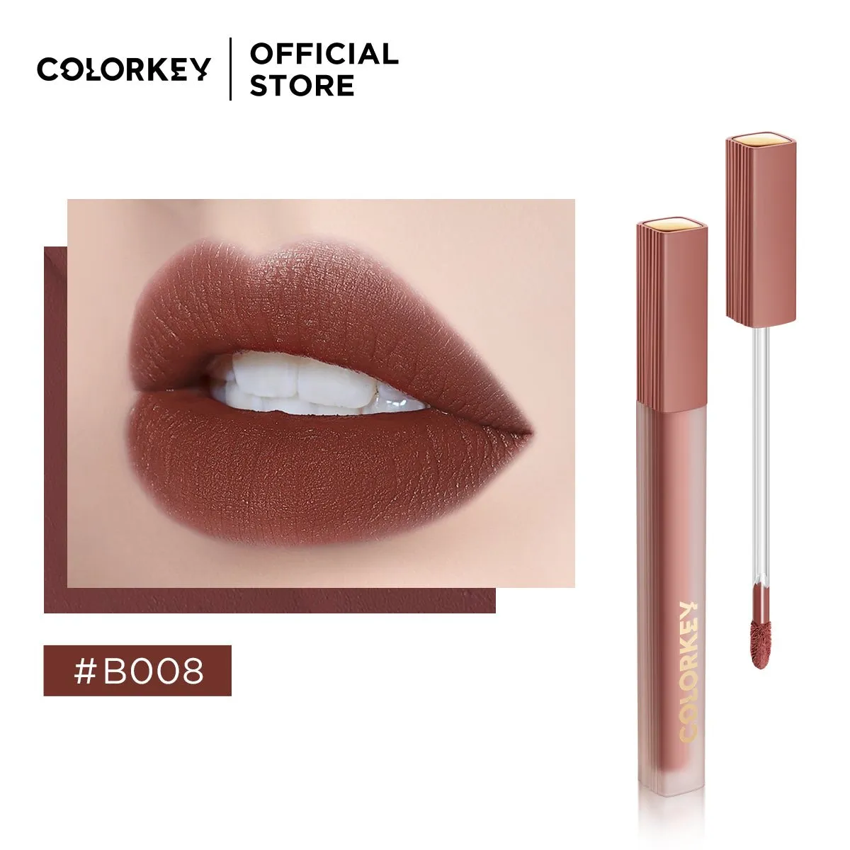 Airy Lip Gloss Super Matte Series B008 Brown