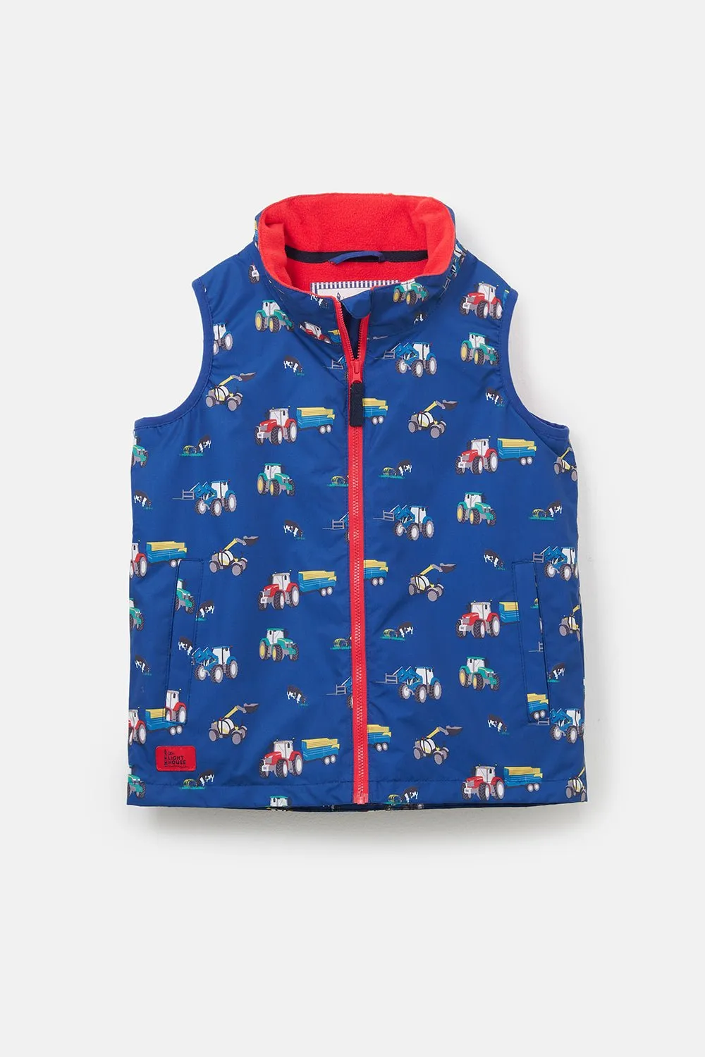 Alex Gilet - Navy Tractor Print