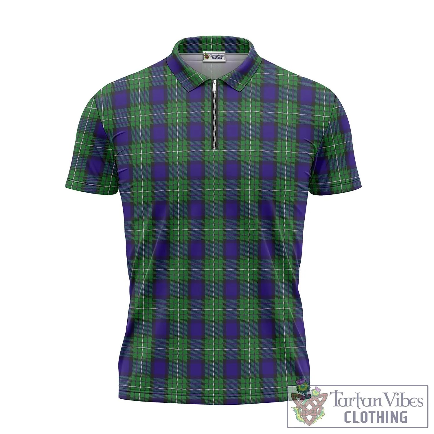 Alexander Tartan Zipper Polo Shirt