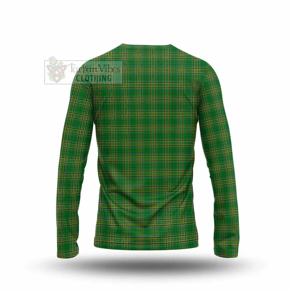 Allyn Irish Clan Tartan Long Sleeve T-Shirt with Coat of Arms