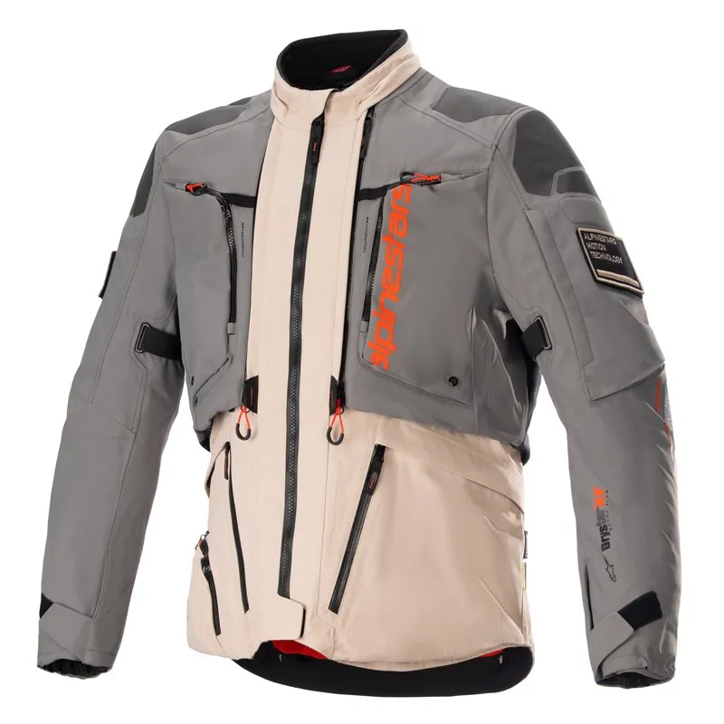 Alpinestars AMT-10R Drystar XF Jacket Fur Grey / Pale Brown / Spice Orange