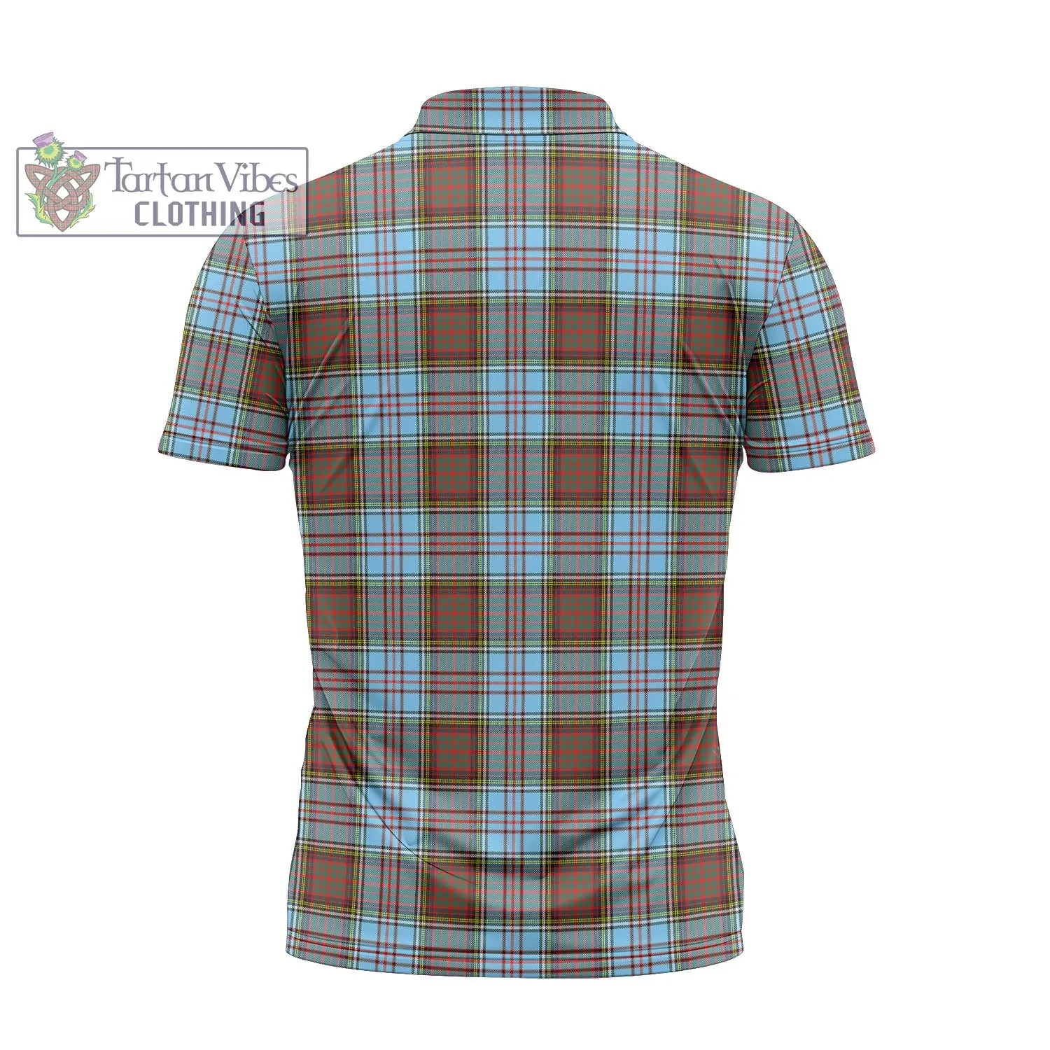 Anderson Ancient Tartan Zipper Polo Shirt