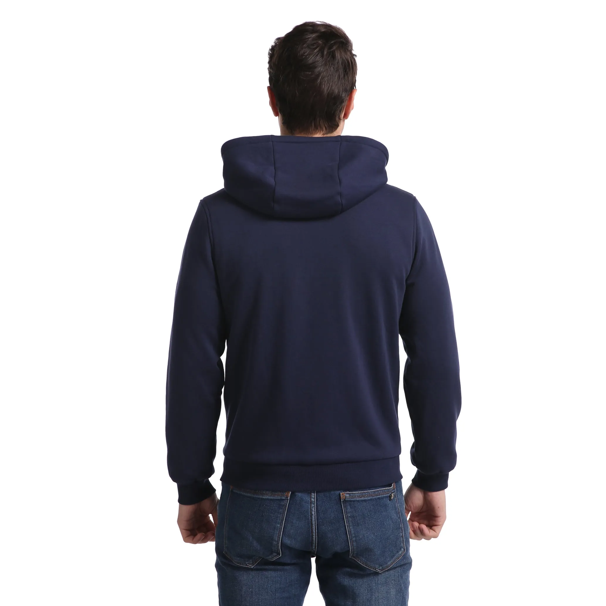 Anniou Men's Navy Heated Zip Up Hoodie