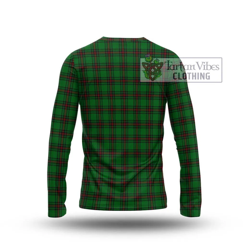 Anstruther Tartan Long Sleeve T-Shirt with Family Crest DNA In Me Style