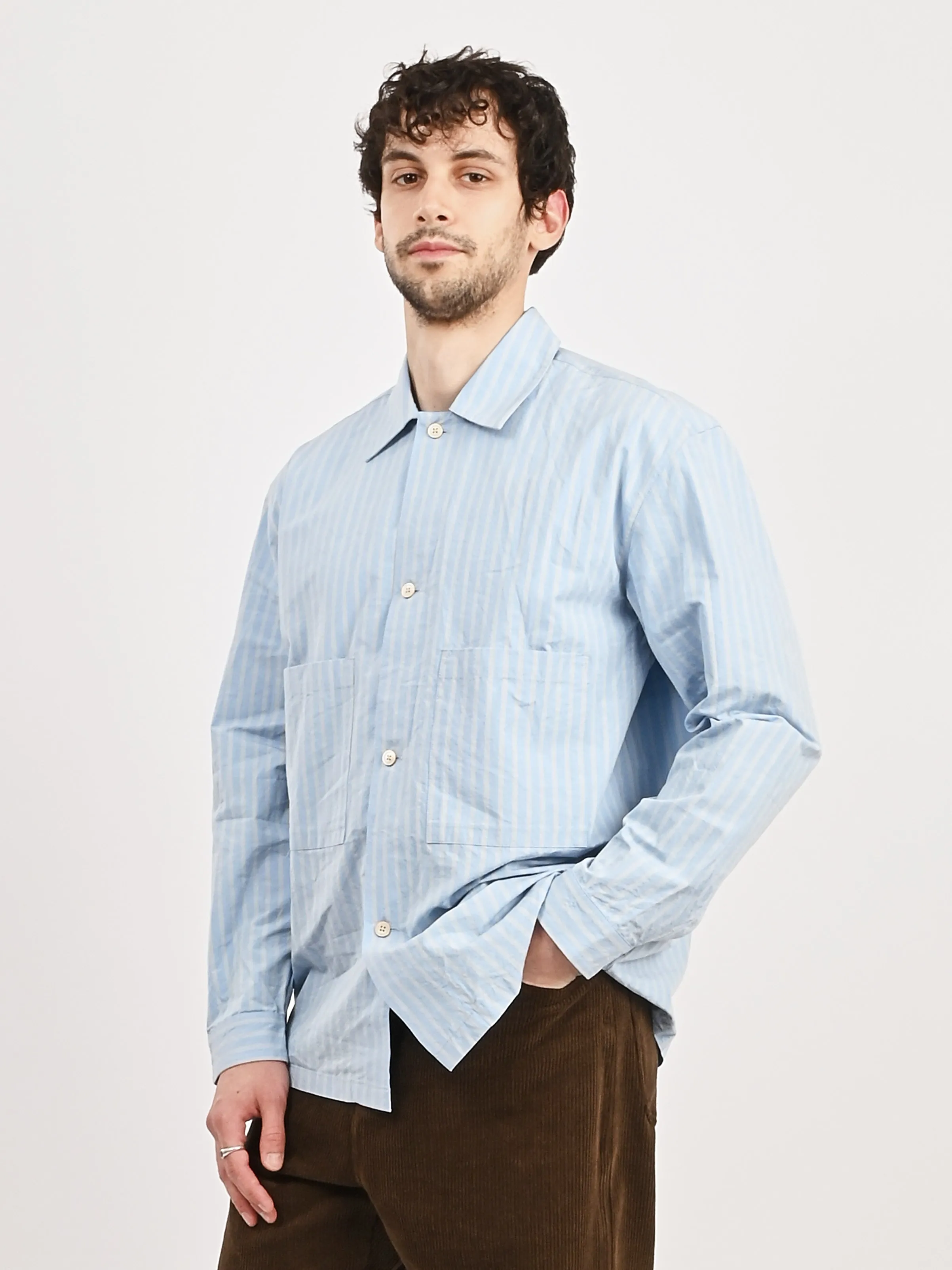 Aquatic Sand Stripes Sayan Shirt Jacket