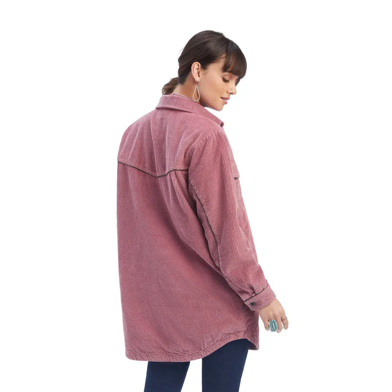 'Ariat' Women's On the Run Shacket Shirt Jacket - Nostalgia Rose