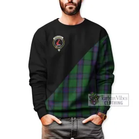 Armstrong Tartan Sweatshirt with Family Crest and Military Logo Style