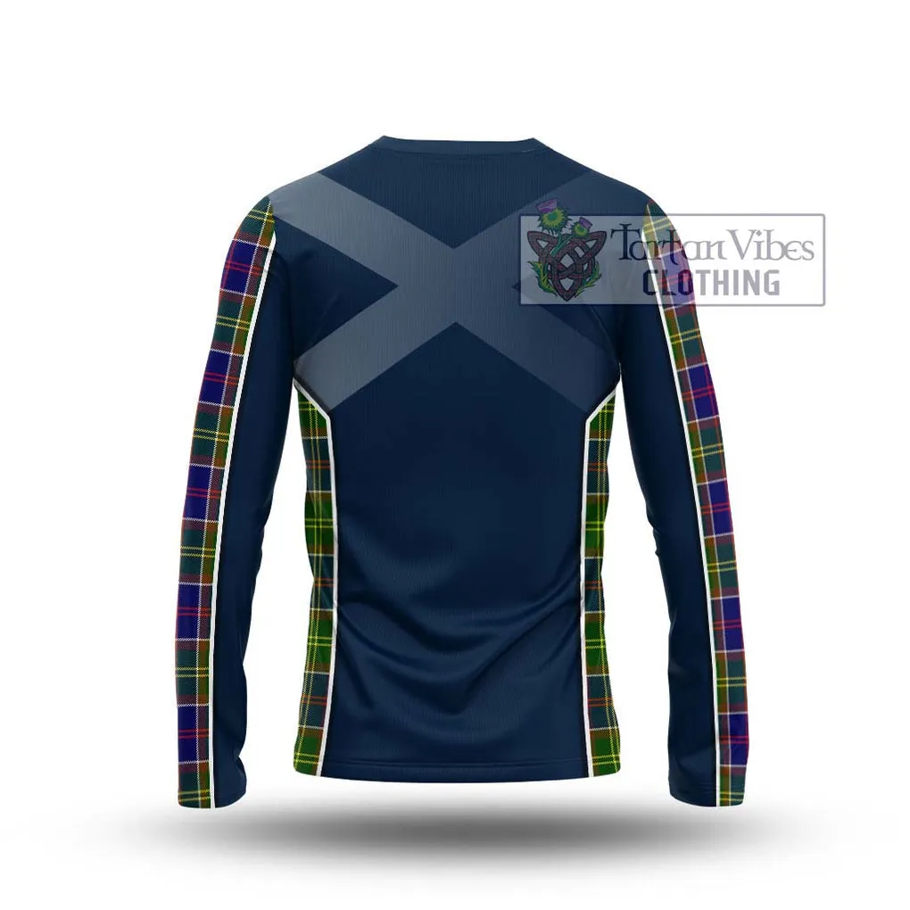 Arnott Tartan Long Sleeve T-Shirt with Family Crest and Lion Rampant Vibes Sport Style