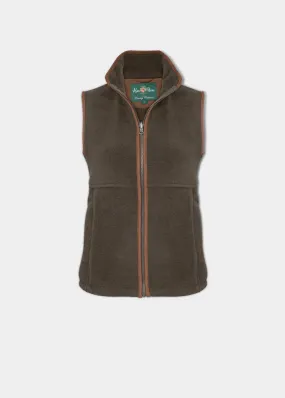 Aylsham Ladies Fleece Gilet In Green - Regular Fit