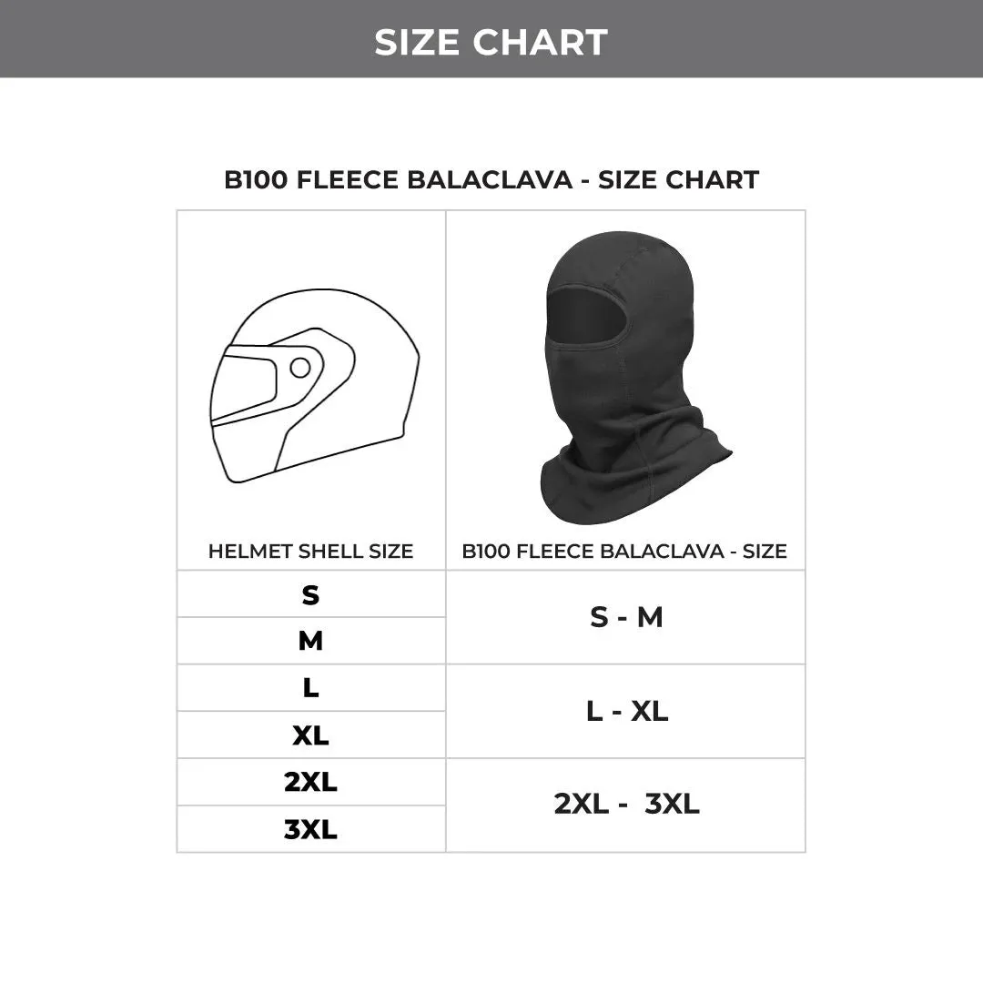 B100 FLEECE MOTORCYCLE BALACLAVA