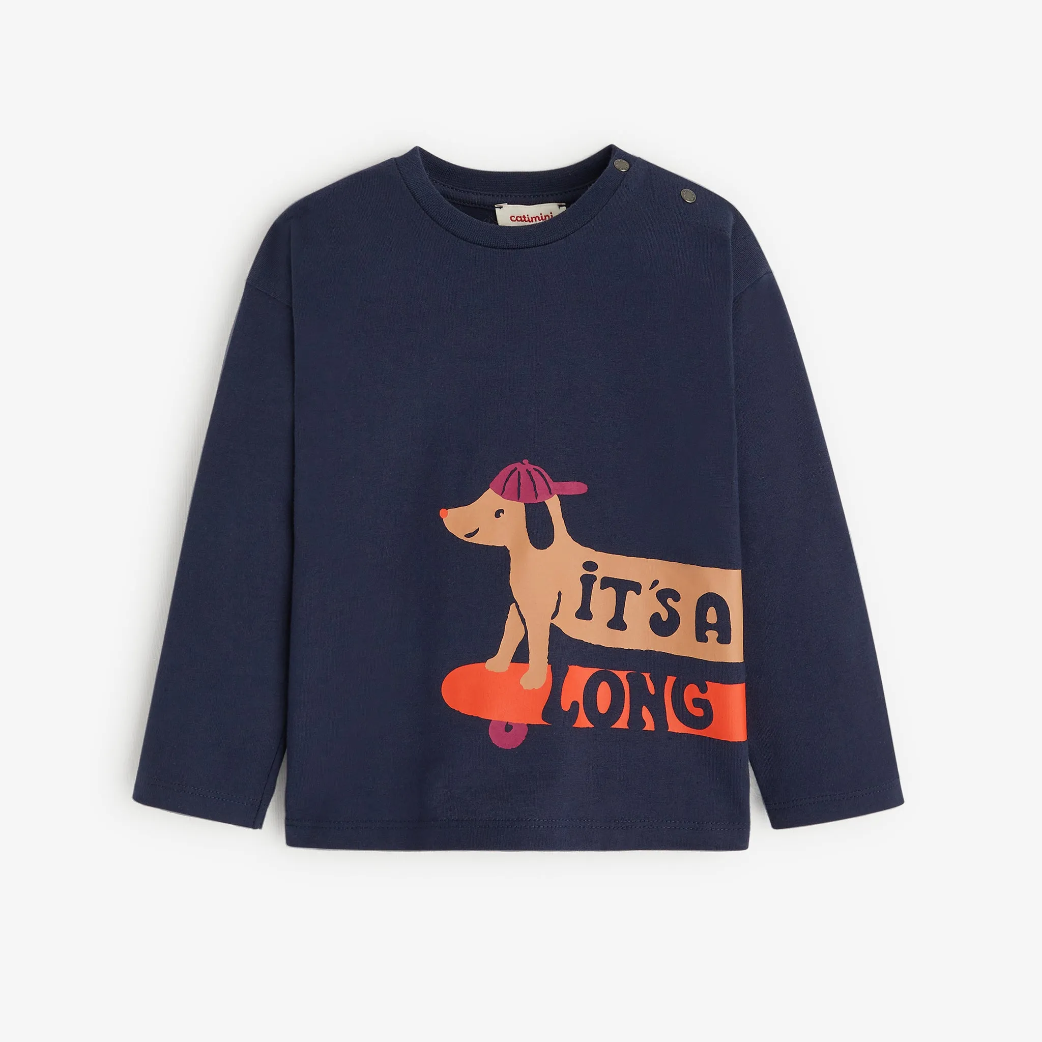 Baby boys' navy blue T-shirt