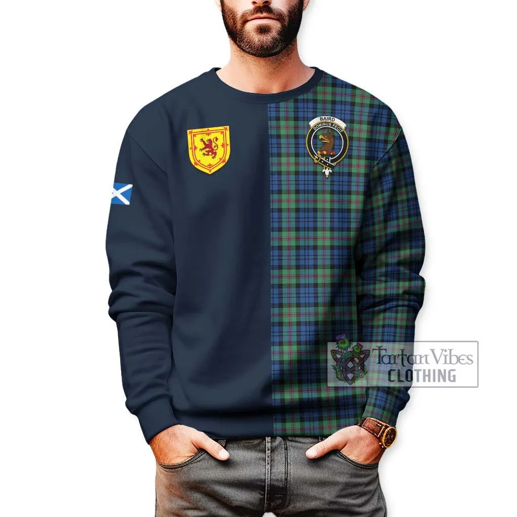 Baird Ancient Tartan Sweatshirt Alba with Scottish Lion Royal Arm Half Style