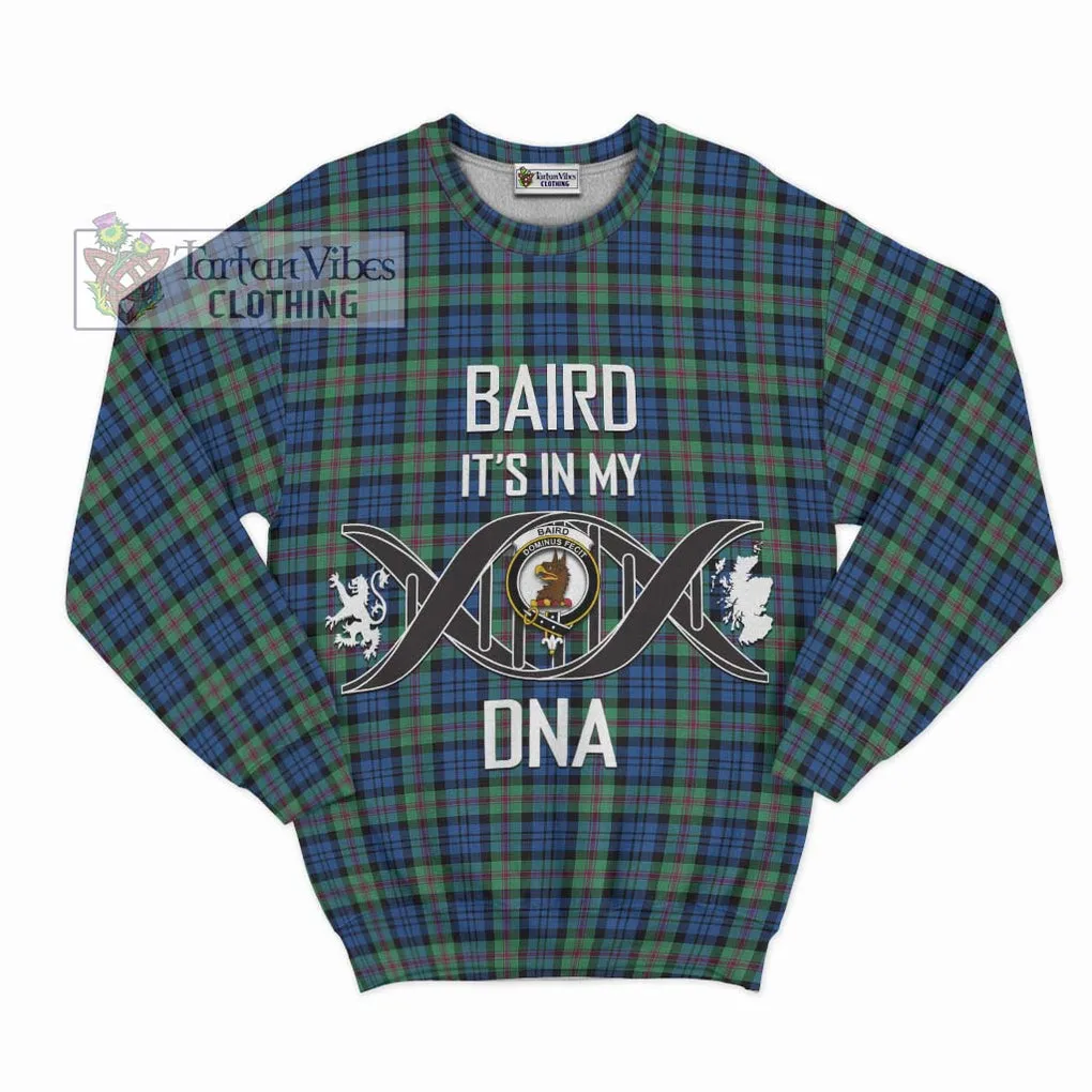 Baird Ancient Tartan Sweatshirt with Family Crest DNA In Me Style