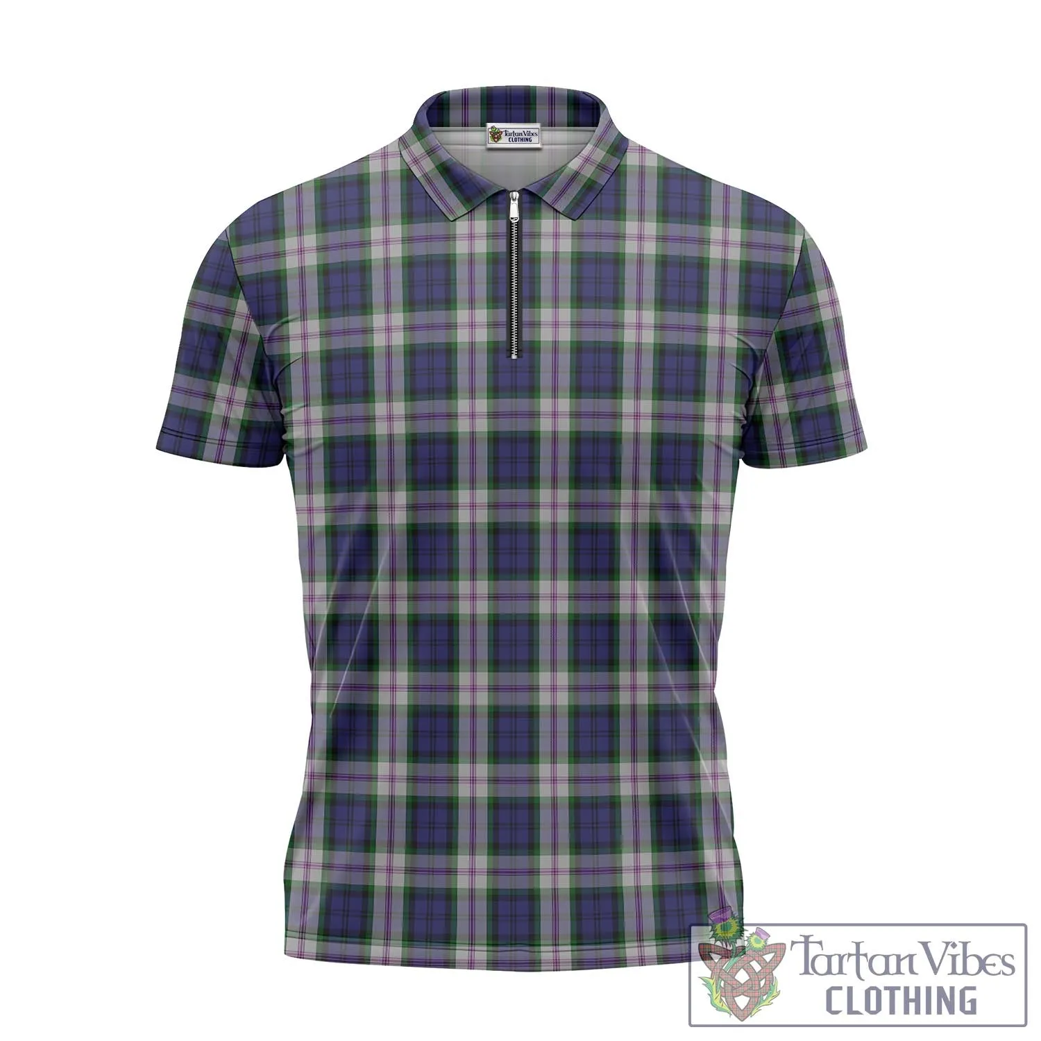 Baird Dress Tartan Zipper Polo Shirt