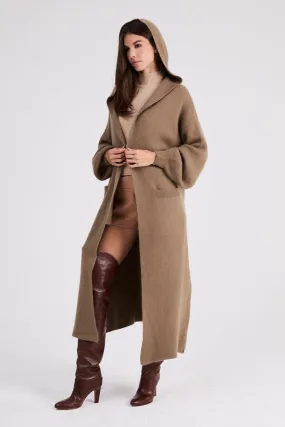   Beryll Cashmere Coat with Hood | Driftwood