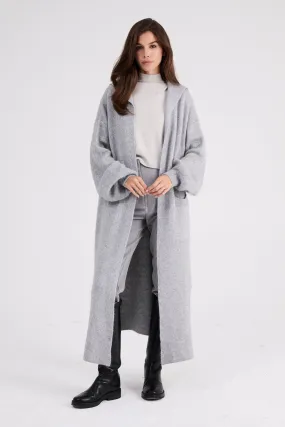   Beryll Cashmere Coat with Hood | Shell Gray