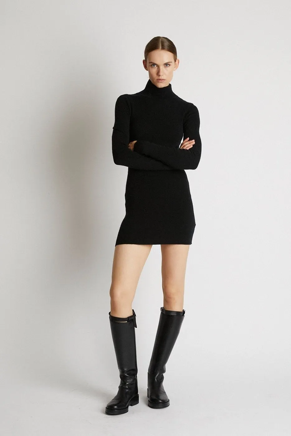   Beryll Cashmere Turtleneck Dress | Black