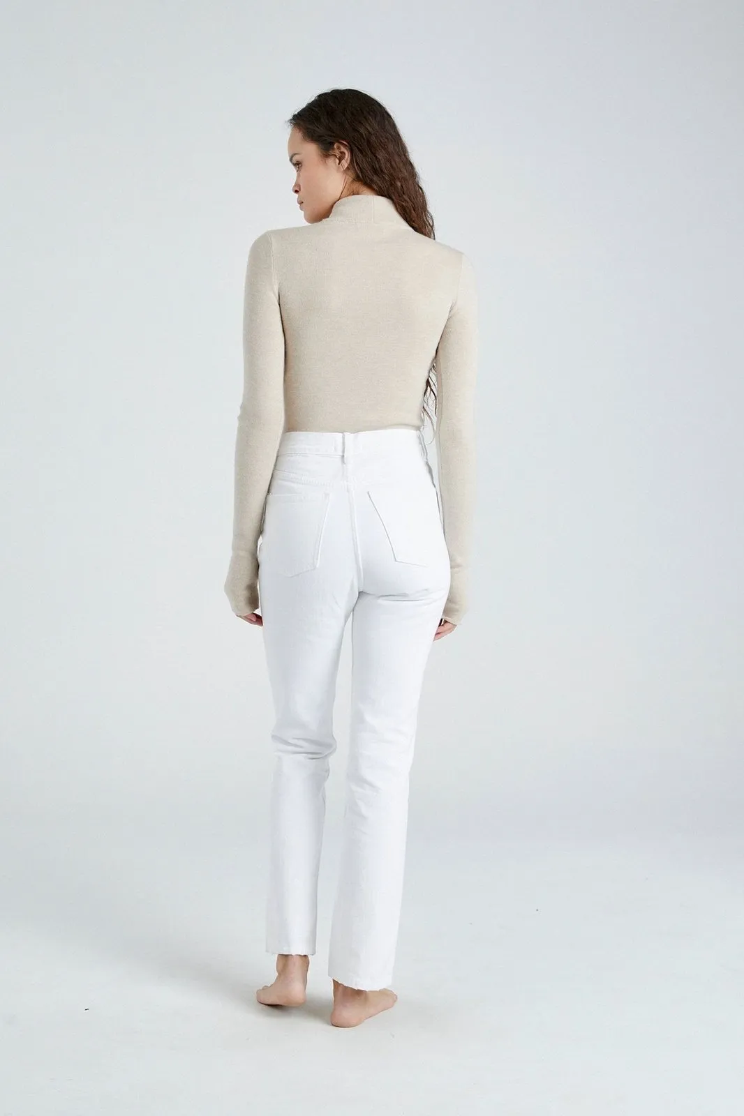   Beryll Cropped Turtleneck | Oatmeal