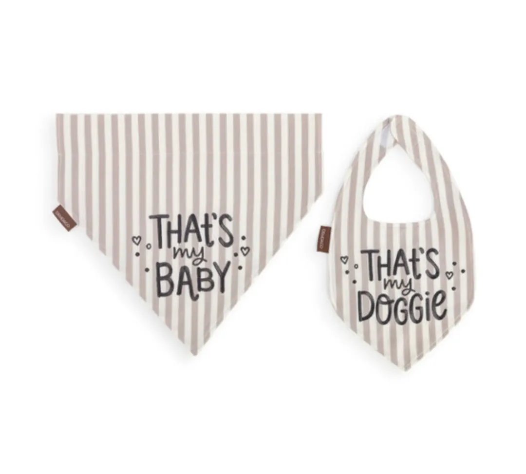 Bib & bandana set - my baby/my doggie