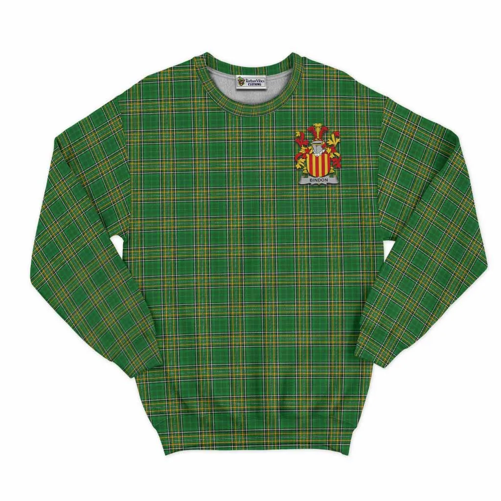 Bindon Irish Clan Tartan Sweatshirt with Coat of Arms