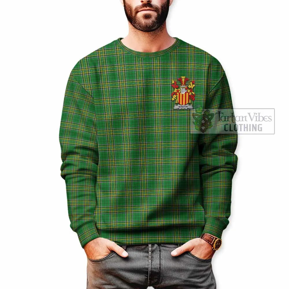 Bindon Irish Clan Tartan Sweatshirt with Coat of Arms