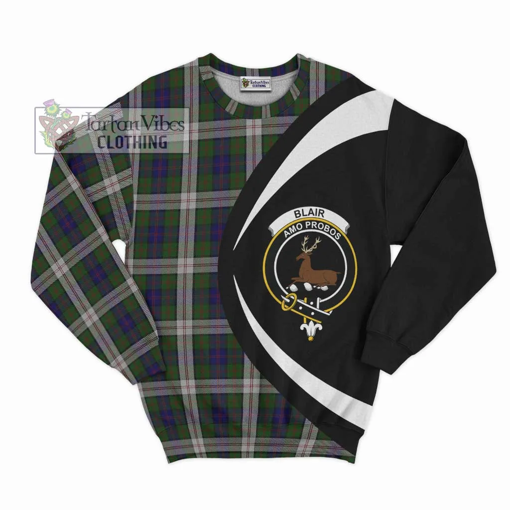 Blair Dress Tartan Sweatshirt with Family Crest Circle Style