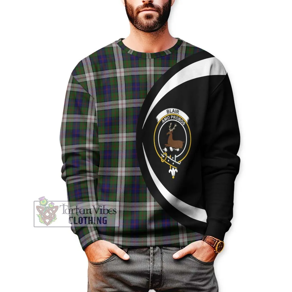 Blair Dress Tartan Sweatshirt with Family Crest Circle Style