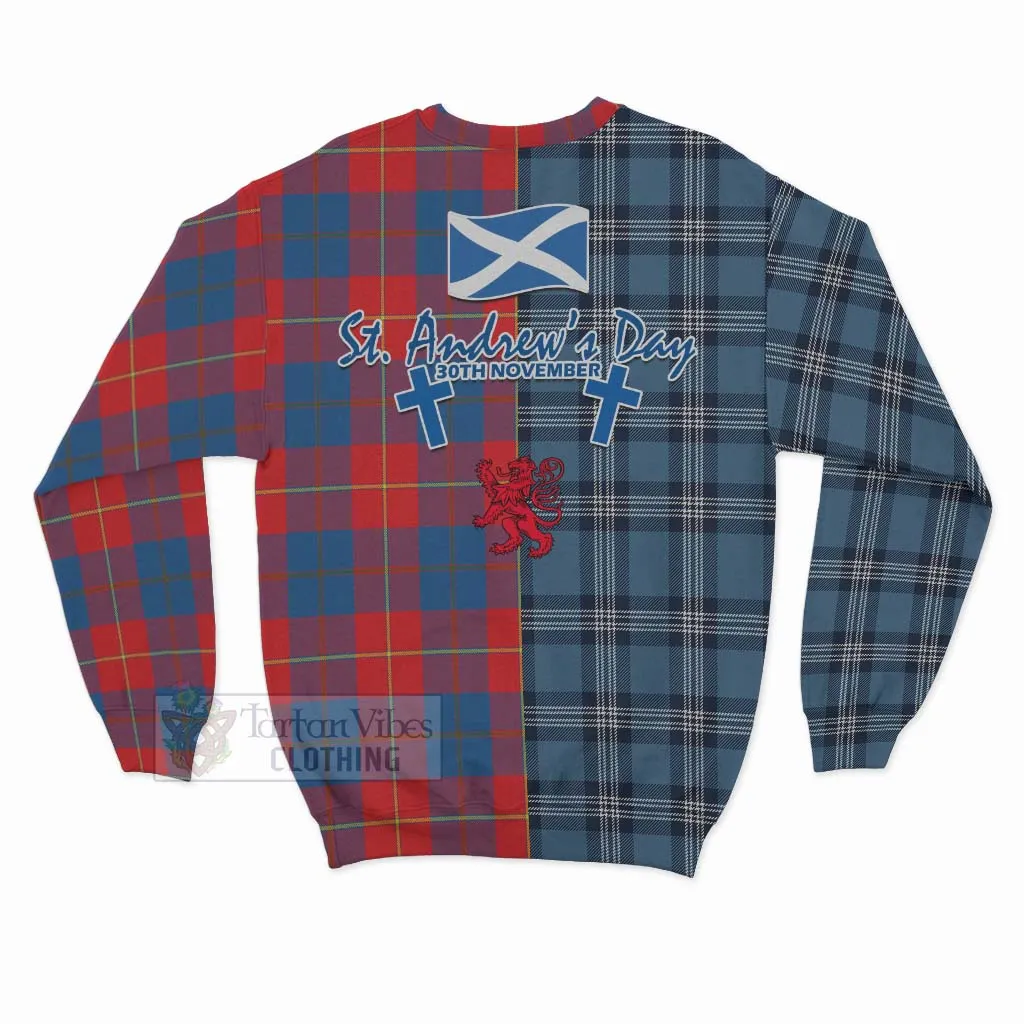 Blane Tartan Sweatshirt Happy St. Andrew's Day Half Tartan Style