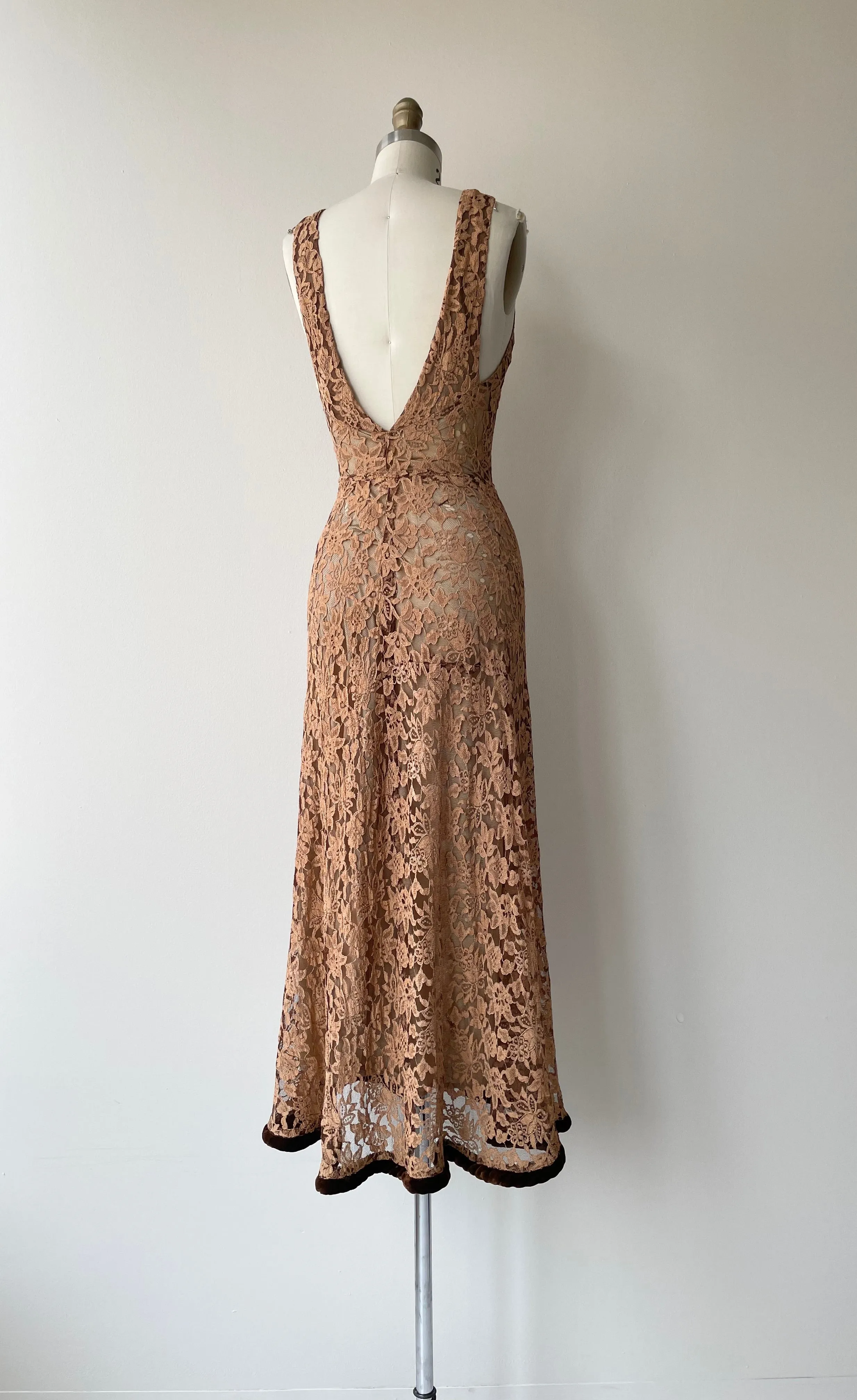 Blushing Copper 1930s Dress