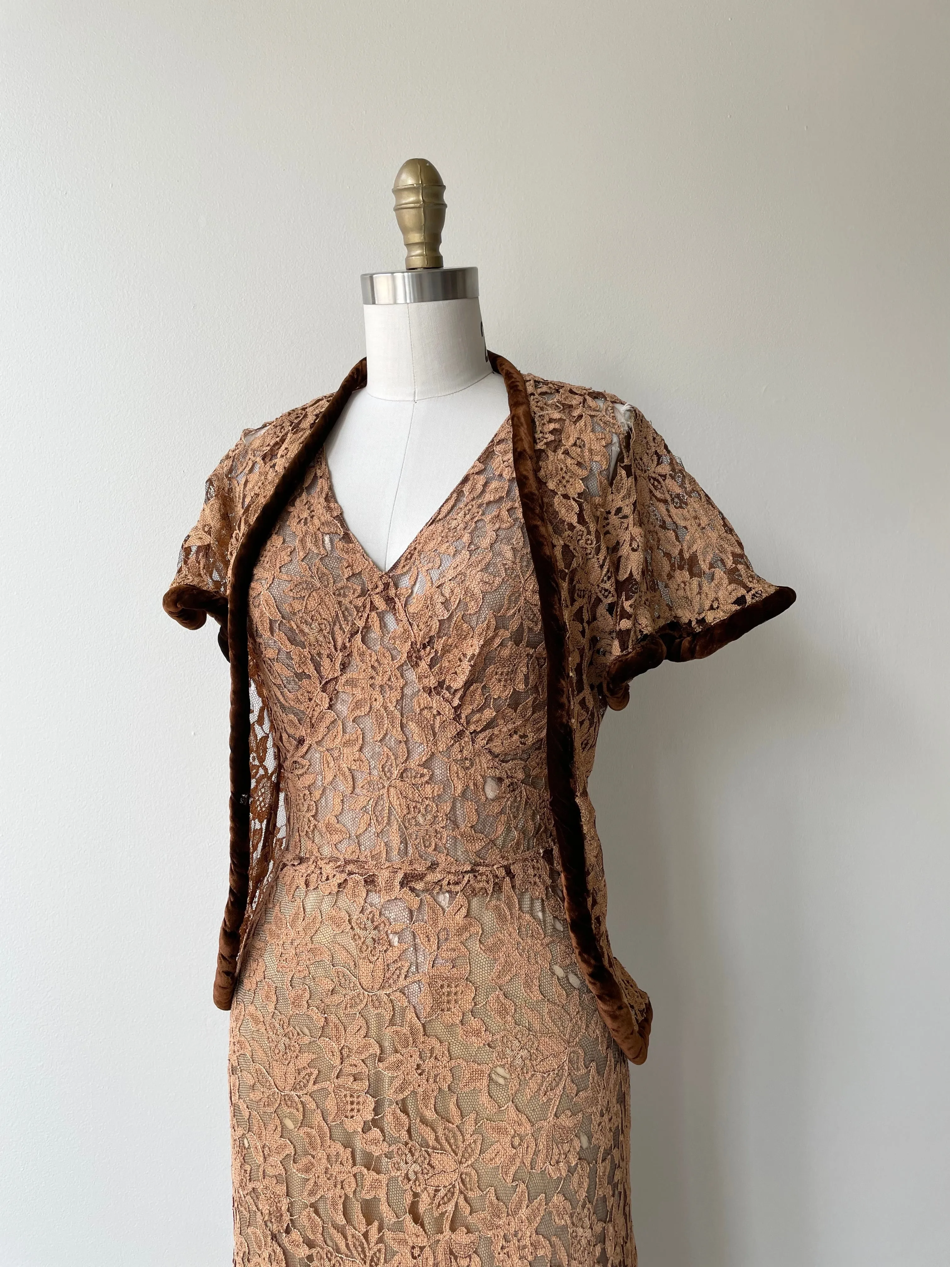 Blushing Copper 1930s Dress