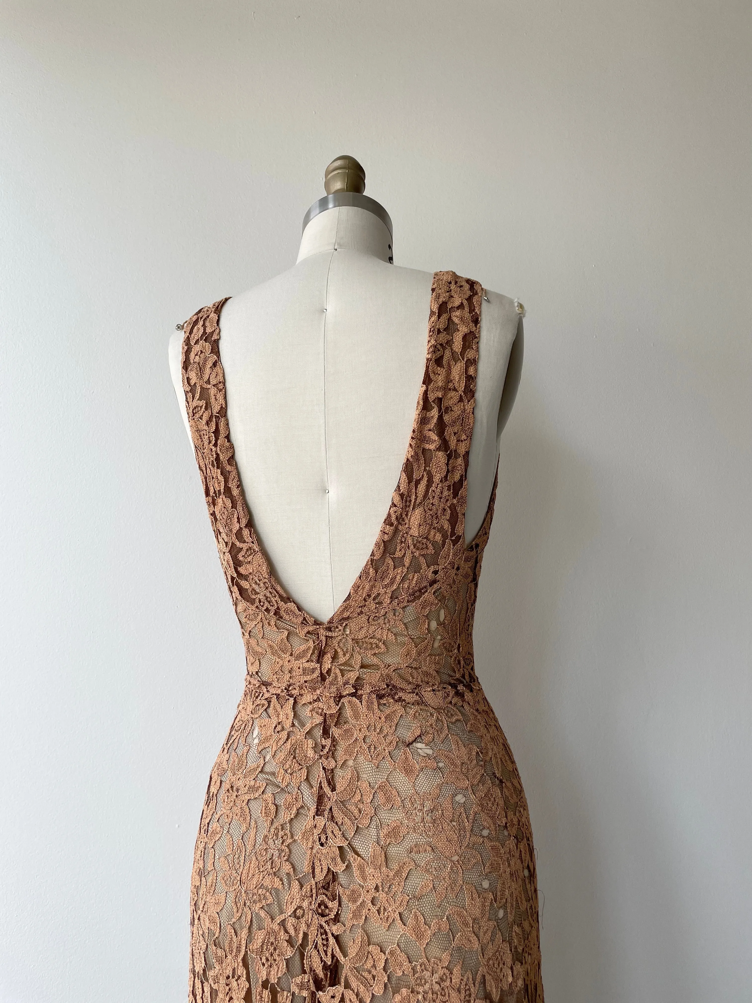 Blushing Copper 1930s Dress