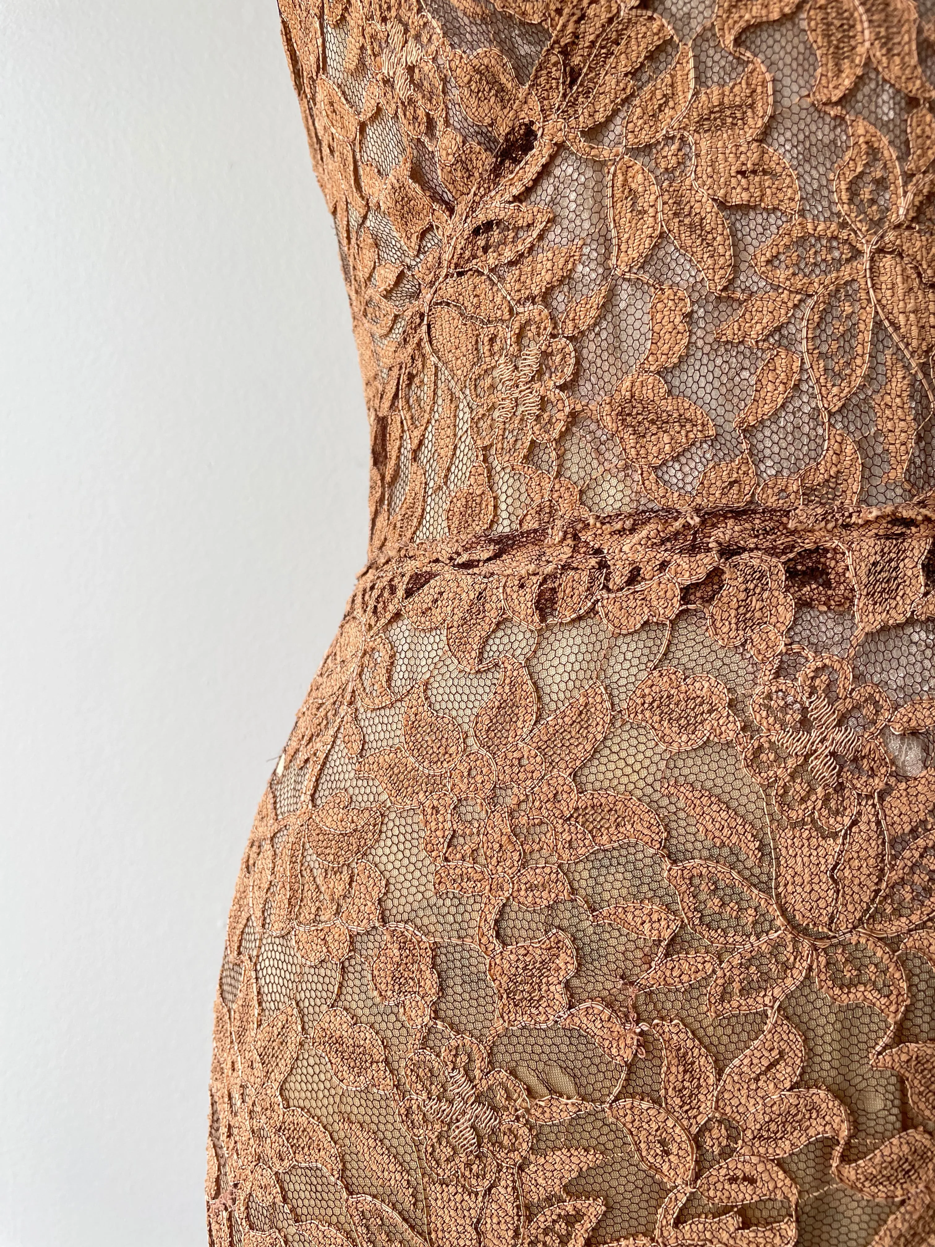 Blushing Copper 1930s Dress