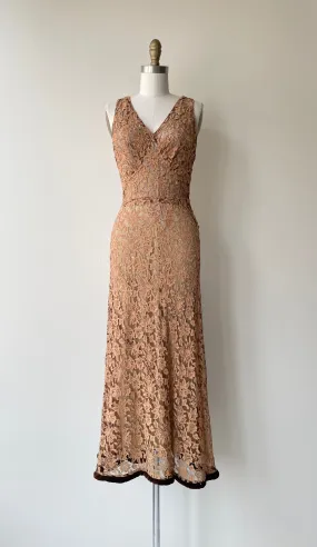 Blushing Copper 1930s Dress