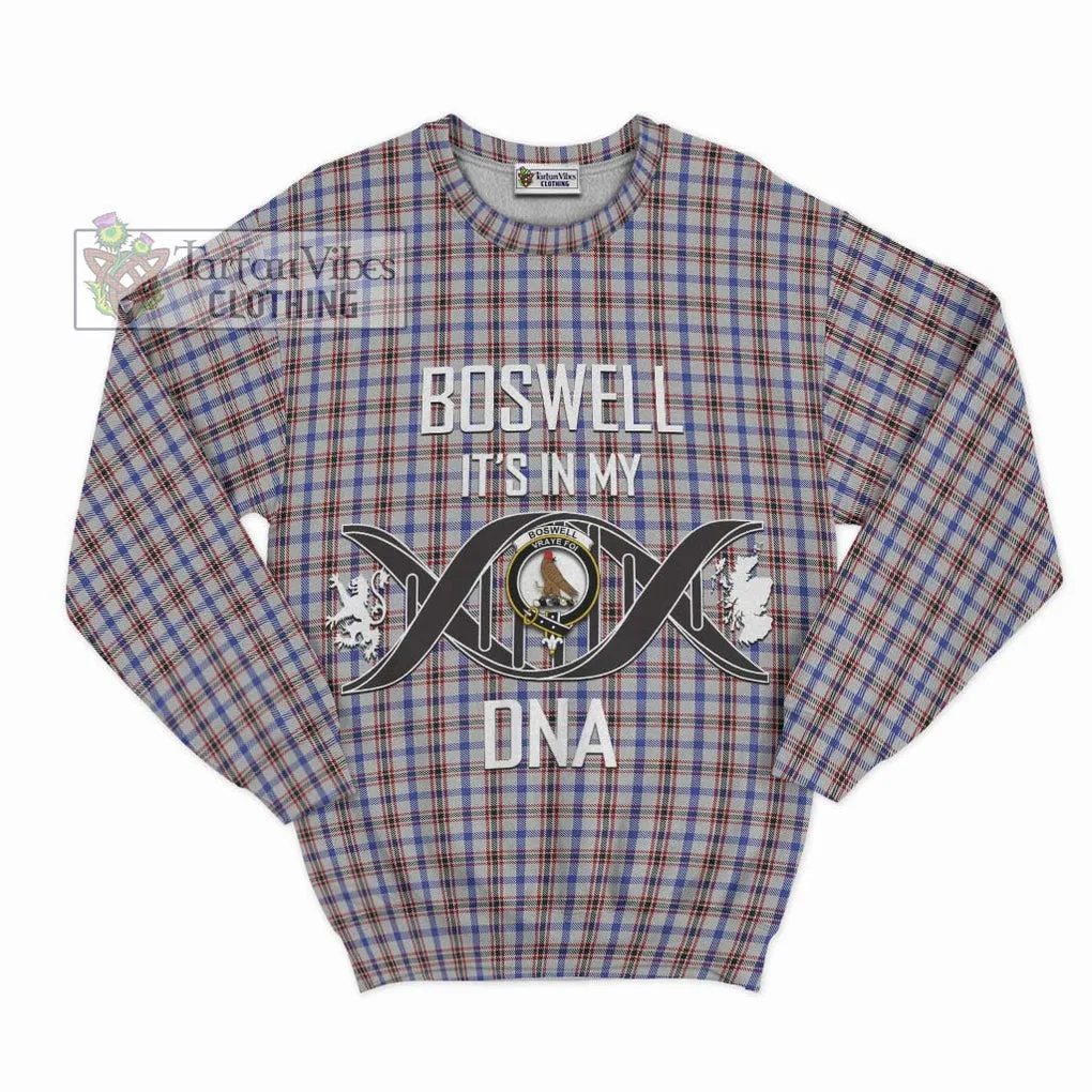 Boswell Tartan Sweatshirt with Family Crest DNA In Me Style