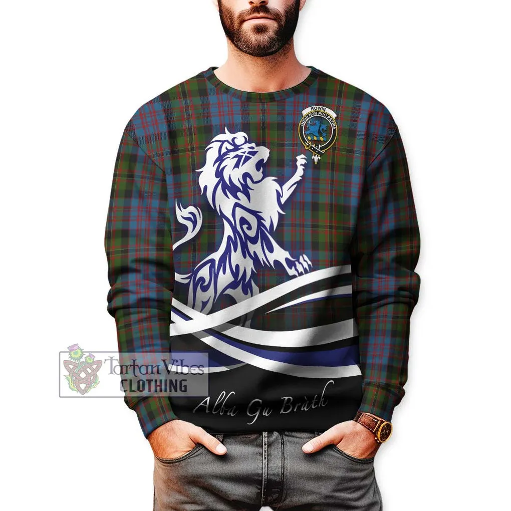 Bowie Tartan Sweatshirt with Alba Gu Brath Regal Lion Emblem