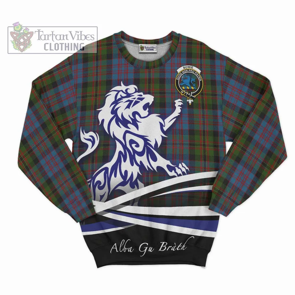 Bowie Tartan Sweatshirt with Alba Gu Brath Regal Lion Emblem