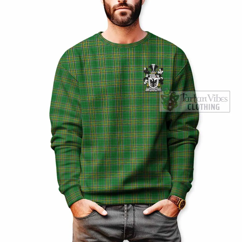 Boylan Irish Clan Tartan Sweatshirt with Coat of Arms