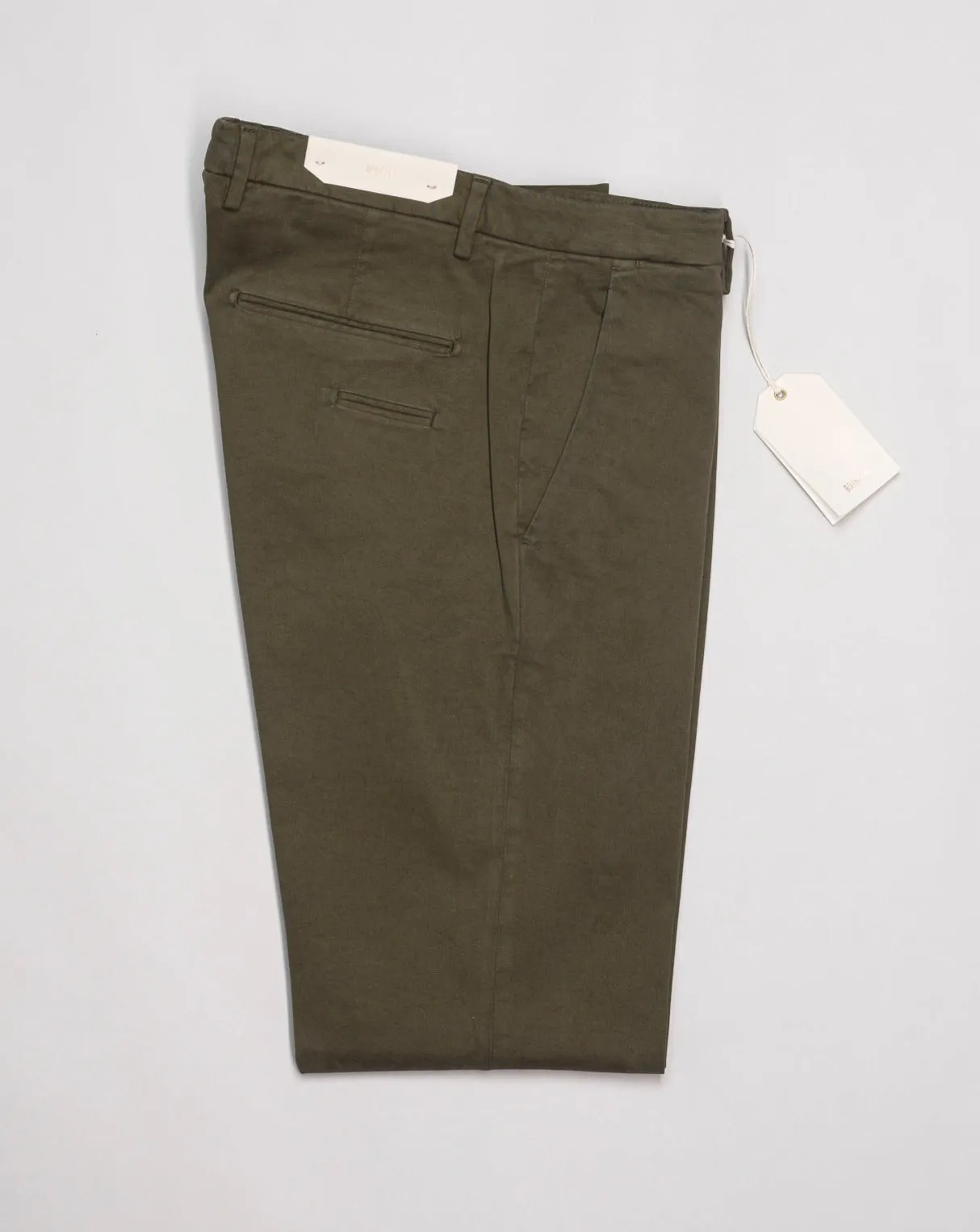 Briglia Garment Dyed Cotton Chinos / Army Green