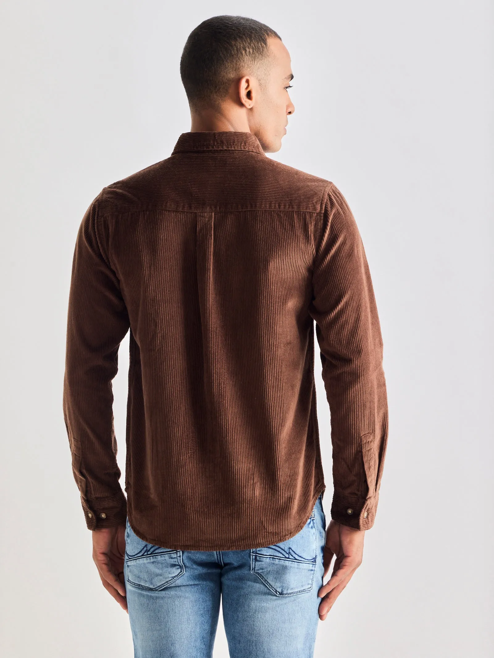 Brown Corduroy Over Shirt