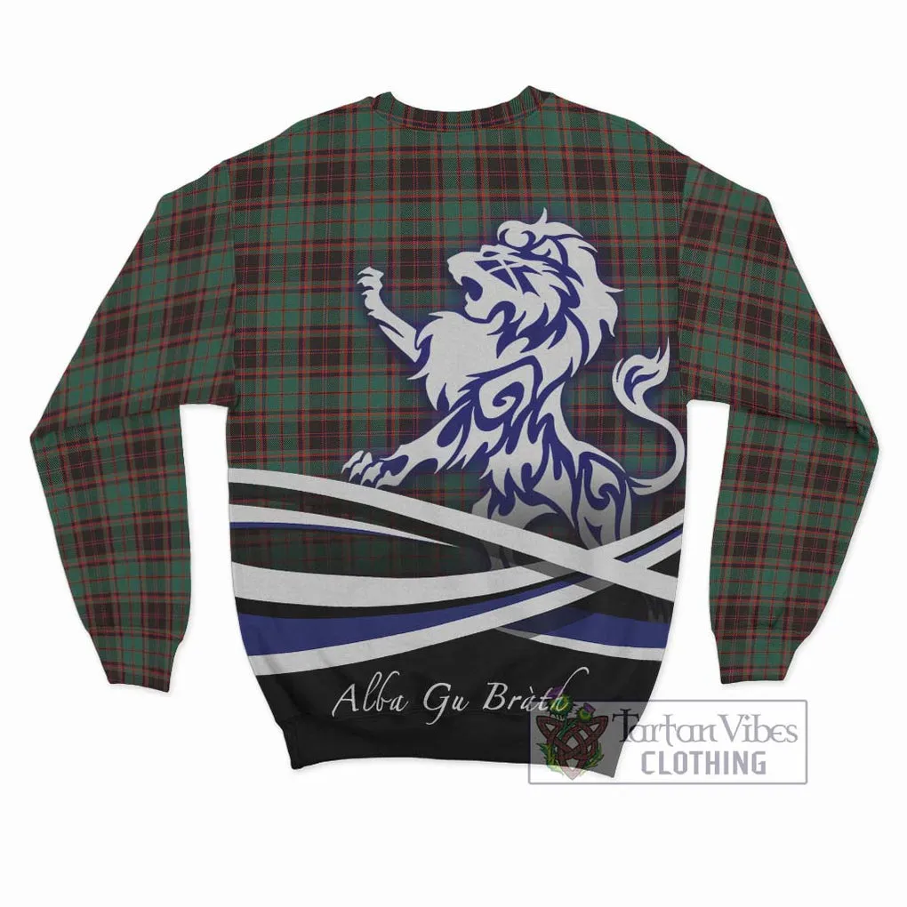 Buchan Ancient Tartan Sweatshirt with Alba Gu Brath Regal Lion Emblem