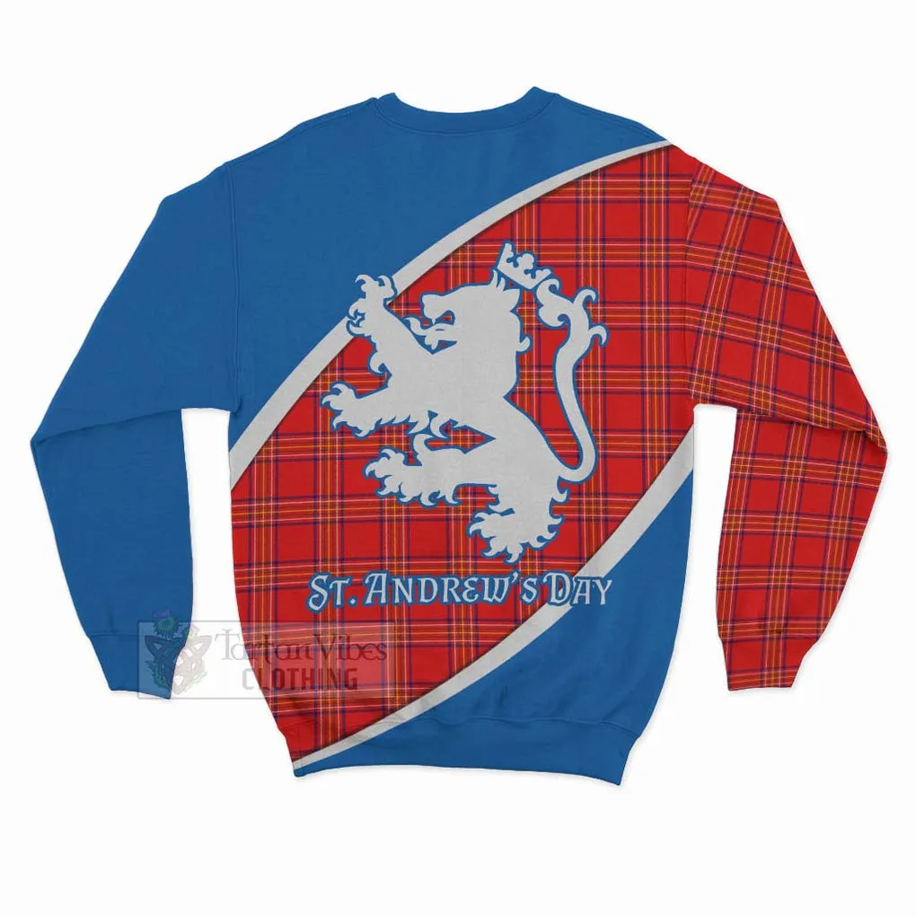 Burnett Family Crest Tartan Sweatshirt Celebrate Saint Andrew's Day in Style